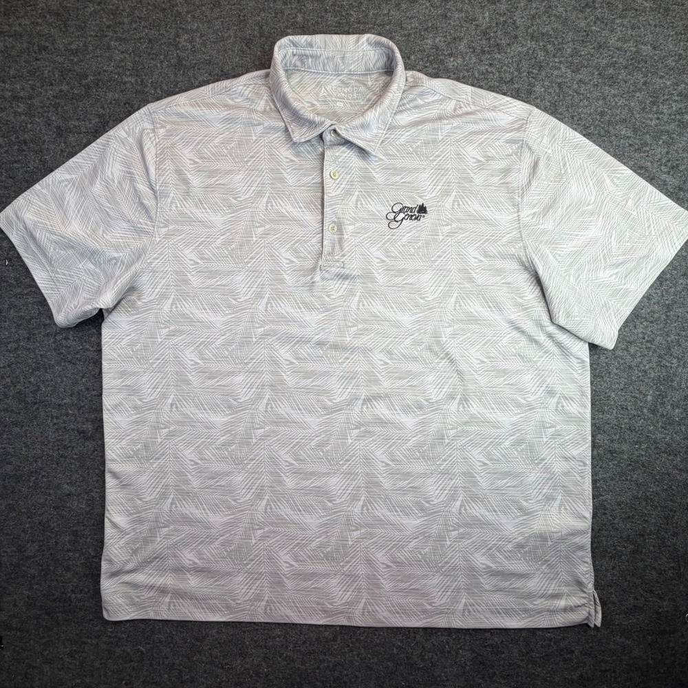 Bermuda Sands Golf Polo Shirt‎ Mens 2XL Grey Palm Tropical Grand Geneva Resort
